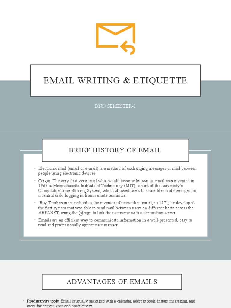 EMAIL Etiquette Notes PDF Communication Cyberspace