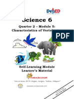 Science 6: Quarter 2 - Module 5: Characteristics of Vertebrates