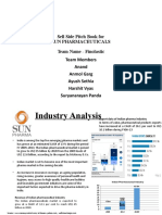 Sell Side Pitch Book For Sun Pharmaceuticals Team Name - Finolastic