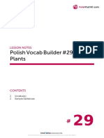 Polish Vocab Builder #29 Plants: Lesson Notes