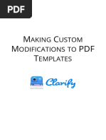 Making Custom Modifications to PDF Templates