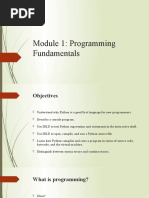 Module 1: Programming Fundamentals