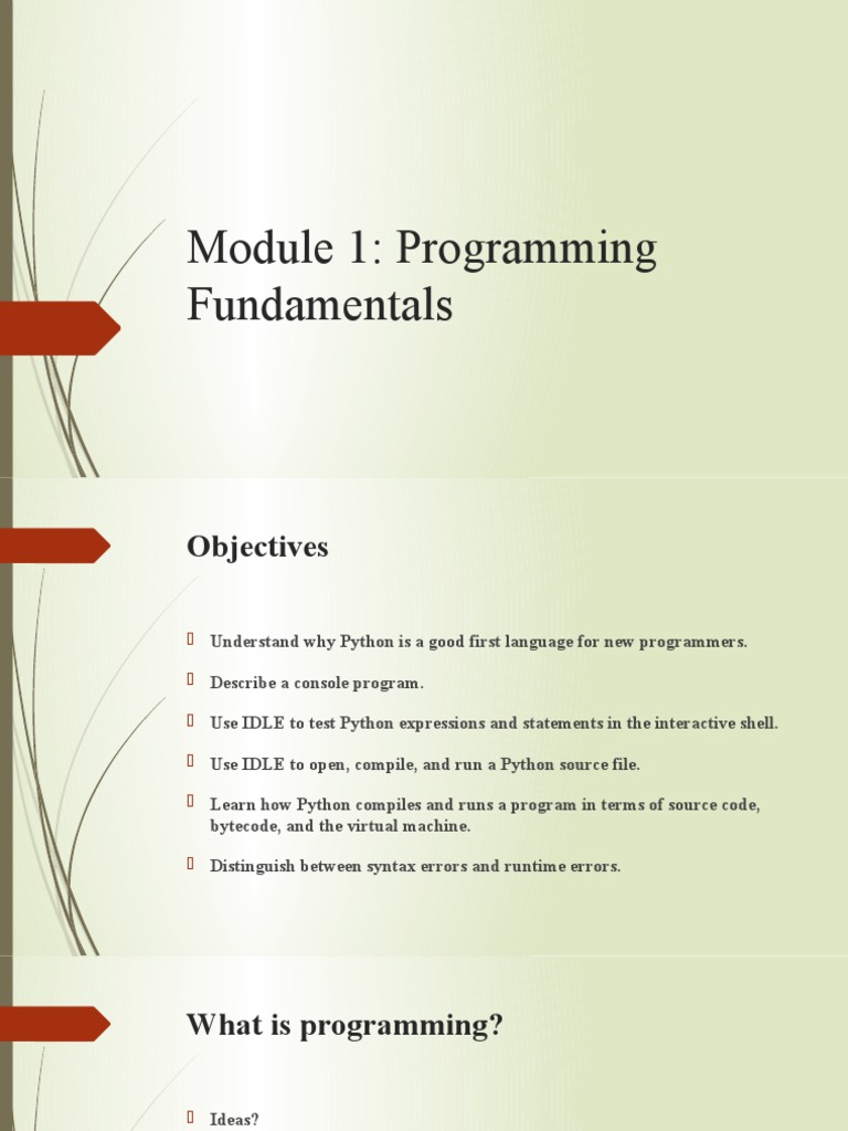 Intro To Programming | PDF | Programming Language | Python (Programming ...