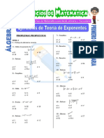 Ejercicios de Teoría de Exponentes Para Primero de Secundaria