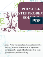 POLYA'S 4-STEP PROBLEM SOLVING