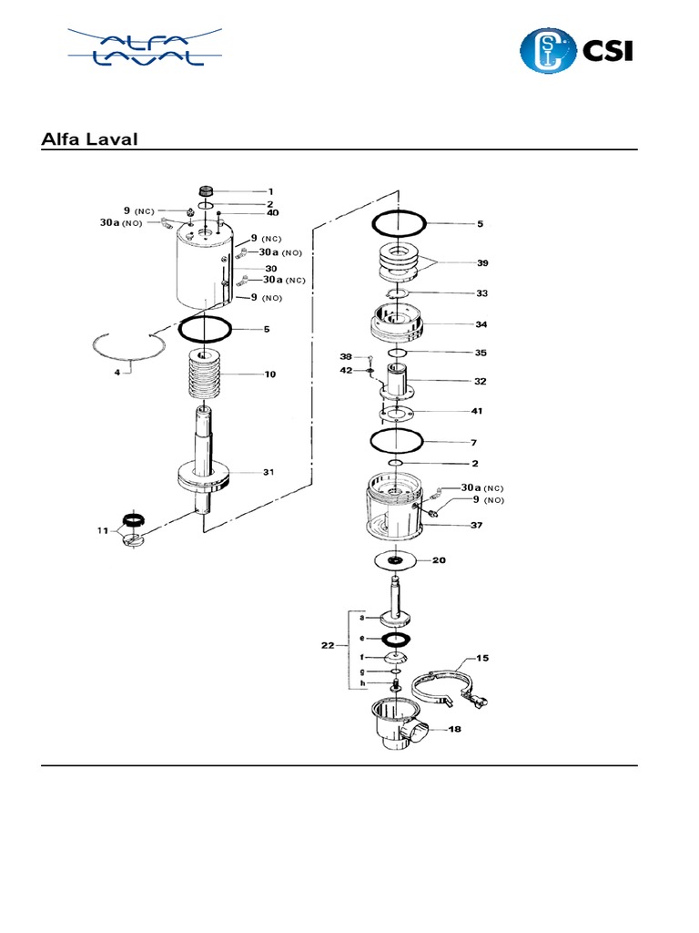 Alfa Laval SRC Valve Parts Catalogue | PDF | Valve | Piston