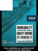 Workability and Quality Control of Concrete