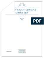 ANALYSIS OF CEMENT INDUSTRY RATIOS FOR DG KHAN CEMENT