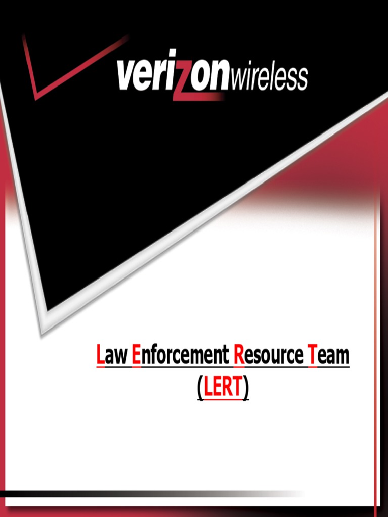 Verizon Law Enforcement Resource Team PDF Surveillance Prepaid