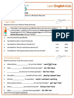 Grammar Practice Past Simple Questions Worksheet