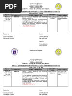 Weekly Home Learning Plan in Bread and Pastry Production Ncii WEEK-1 (Oct. 5-9, 2020)