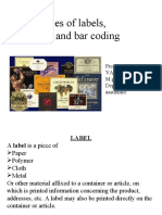 Label, Types of Labels, Adhesives and Bar Coding