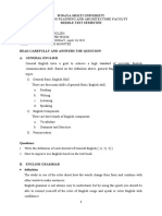 Engineering Planning and Architecture Faculty: Winaya Mukti University Middle Test Semester