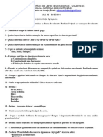 Lista de Exercícios sobre Cimento e Agregados para Construção Civil