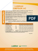 Ficha Técnica Óleo Lubrificante Compressor - Lubrax Compsor AC150