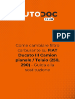 Come cambiare filtro carburante su FIAT Ducato III Camion pianale _ Telaio (250, 290) - Guida alla sostituzione