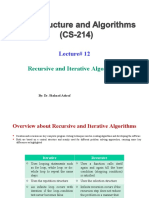 Lecture# 12-Recursive and Iterative Algorithms