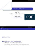 Sujet 5: Dualit e - Faible Et Forte: MHT 423: Mod' Eles Et M Ethodes D'optimisation