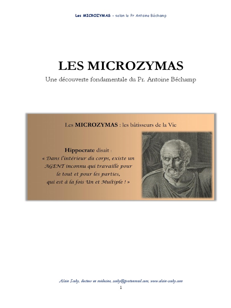 Les Microzymas selon Béchamp | PDF | Cellule (Biologie) | Fermentation