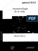 HENRY, M., Fenomenología de La Vida
