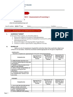 PROF - ED 8 - Assessment of Learning 1
