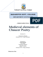 Medieval Elements of Chaucer Poetry
