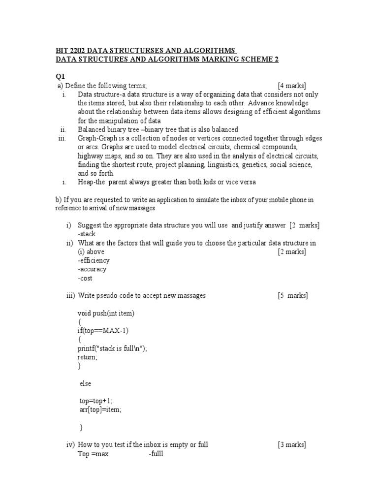Bit 2202 Data Structures and Algorithms MS2 | PDF | Array Data ...
