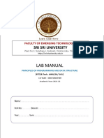 Lab Manual: Sri Sri University