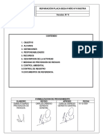 Procedimiento de Trabajo Reparacion Placa Base Paño N°4 (Rastra)