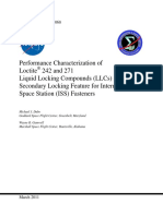 Performance Characterization of Loctite 242 and 271 Liquid Locking Compounds (LLCS) As A Secondary Locking Feature For International Space Station (Iss) Fasteners