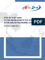 (AUN) Step by Step Guide To The Online-Remote Site Visit in The AUN-QA Programme Assessment Version 4