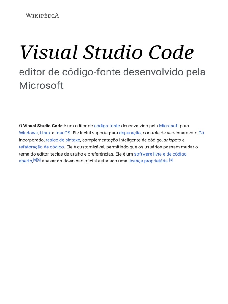 Introdução ao Visual Studio Code | PDF | Informática | Engenharia de ...