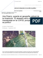 Ana Pizarro - Amazonia, el ecocídio és político
