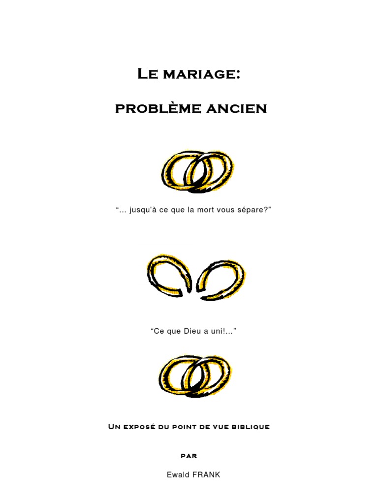 Mariage Frank Evangiles Dieu