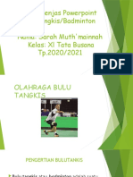 Powerpoint Olahraga Bulu Tangkis/badminton Sarah Muth'mainnah