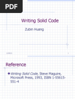 Writing Solid Code: Zubin Huang