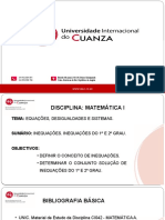 Equações, desigualdades e sistemas de 1o e 2o grau