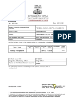 Form 12 C Possession Certificate