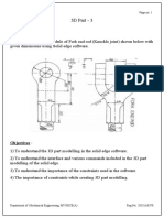 3D Fork End Rod Modelling Solid Edge