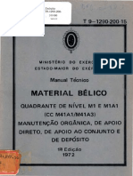 Manual técnico sobre manutenção de quadrantes de nível M1 e M1A1