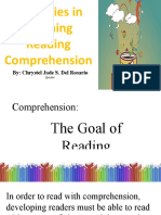 Strategies in Teaching Reading Comprehension: By: Chrystel Jade S. Del Rosario