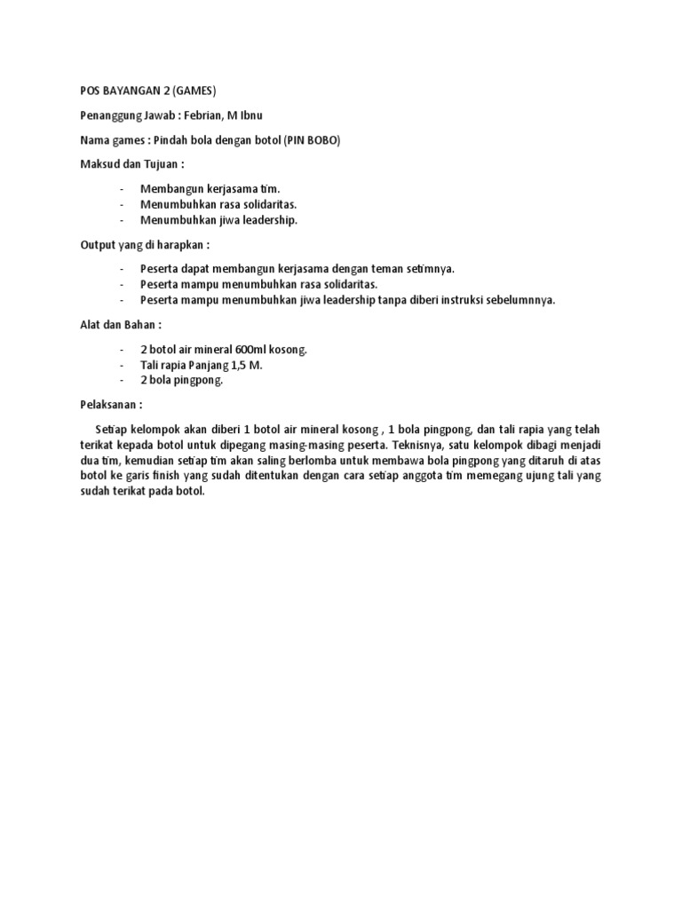 Pos bayangan 2 games pdf