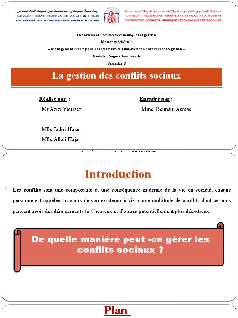 La Gestion Des Conflits Sociaux | PDF | Arbitrage | Médiation