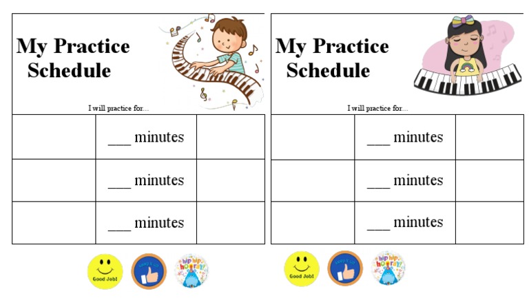 Customizable Practice Schedule Template | PDF | Self-Improvement | Wellness