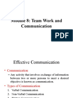 Module 8: Team Work and Communication