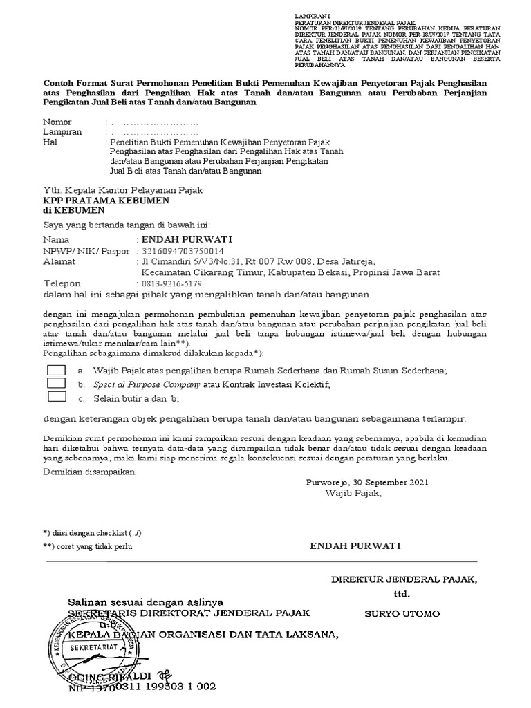 Validasi PPh Jual Beli Tanah dan Bangunan | PDF