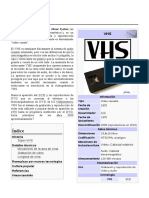 Índice: VHS, Siglas en Inglés de Video Home System (En