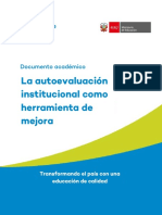 Autoevaluacion Institucional Como Herramienta de Mejora