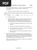 Statistics and Probability HL Review Questions