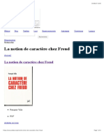 La Notion de Caractère Chez Freud - Œdipe